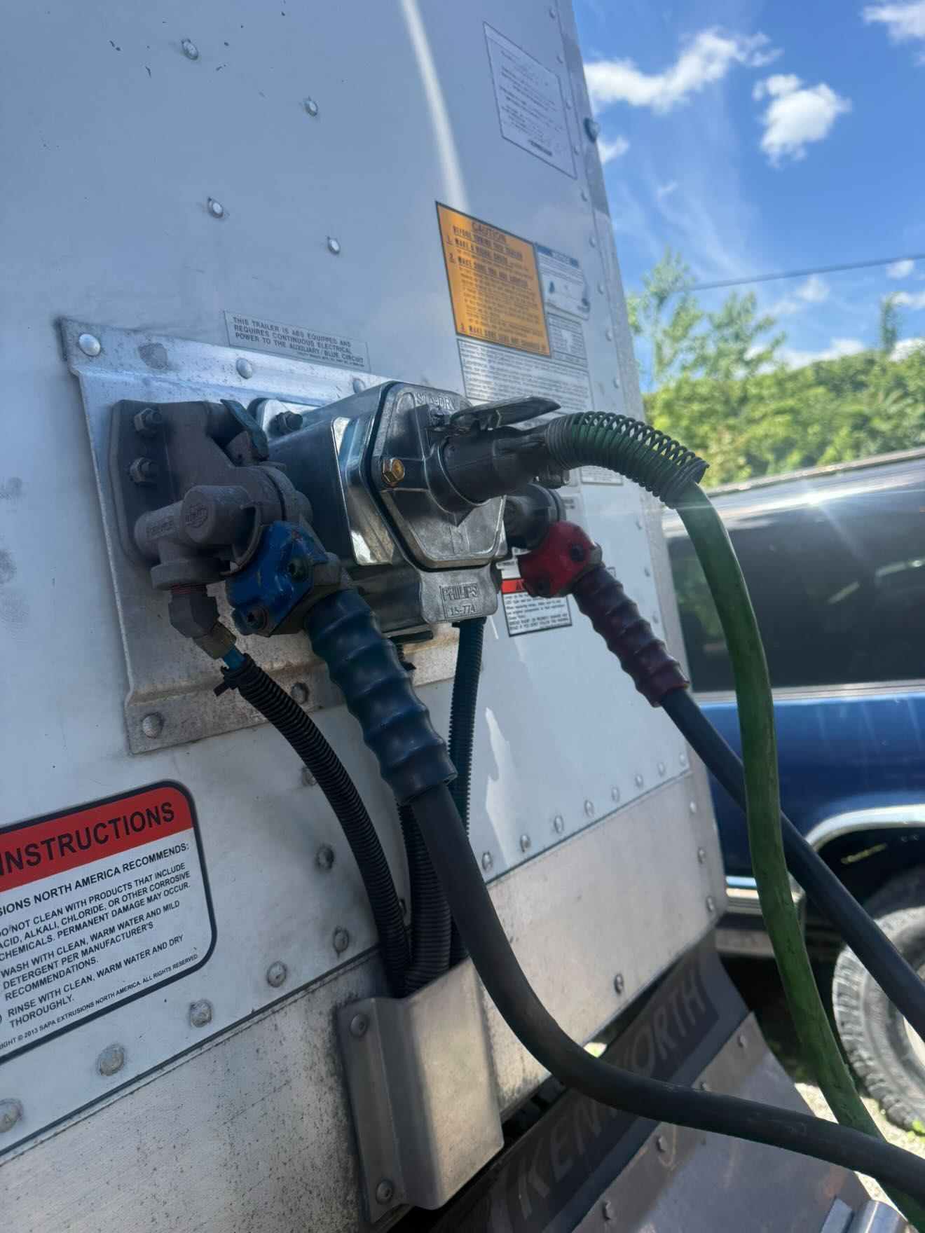 Trailer electrical box and 7-way plug repair
